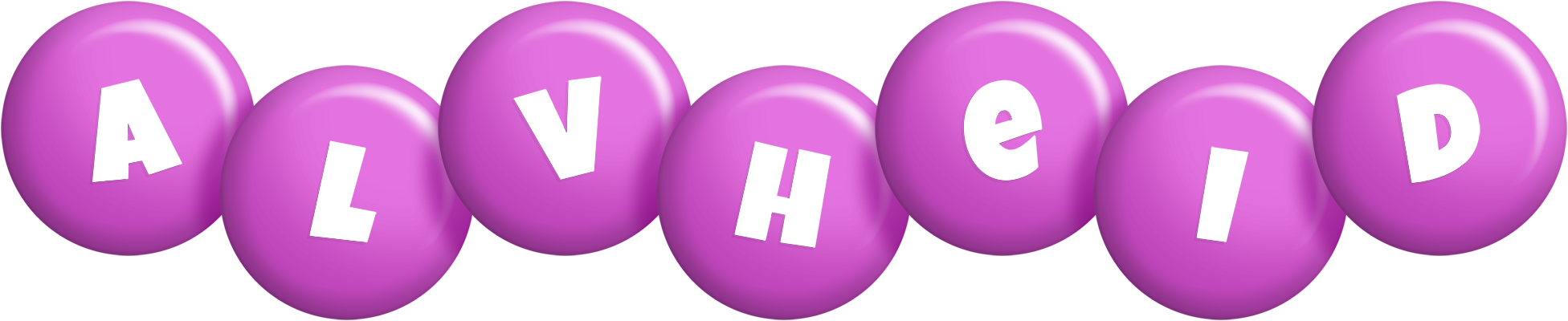 Alvheid candy-purple logo
