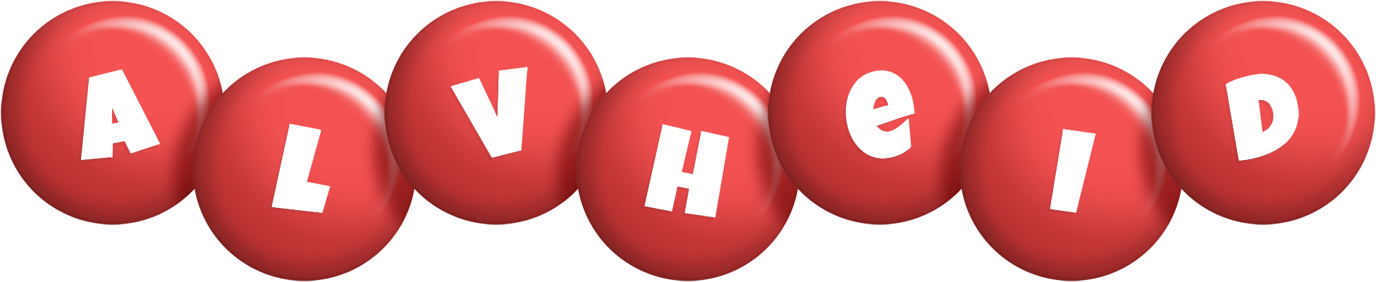 Alvheid candy-red logo