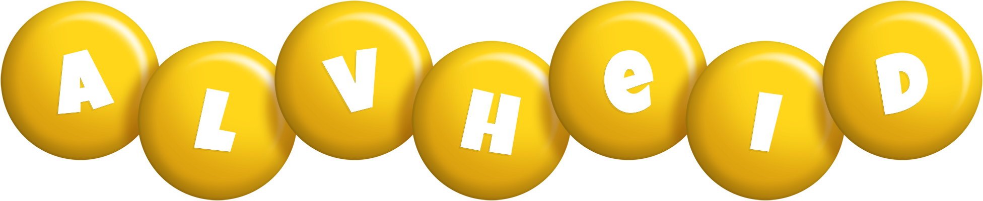 Alvheid candy-yellow logo