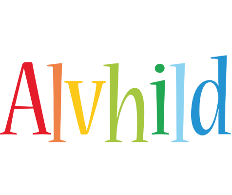 Alvhild birthday logo