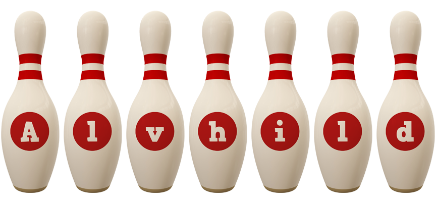 Alvhild bowling-pin logo