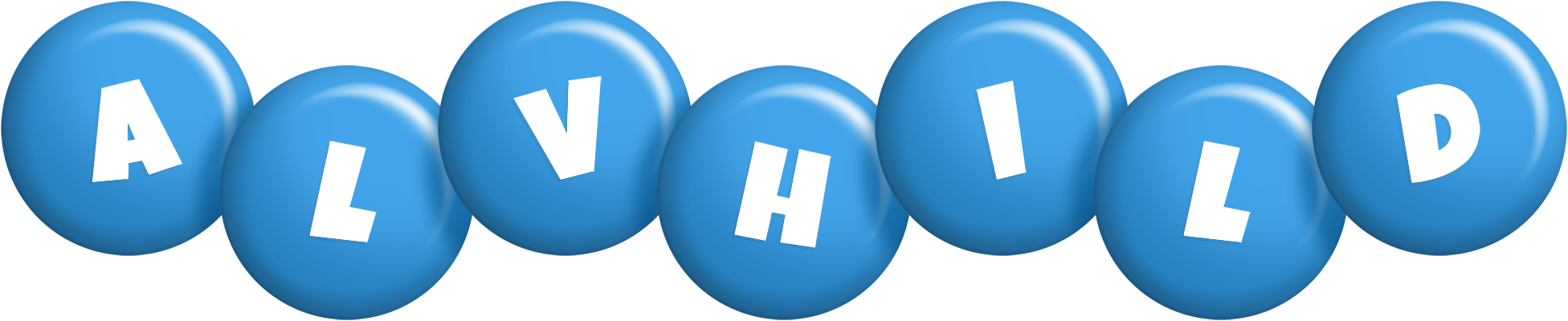 Alvhild candy-blue logo