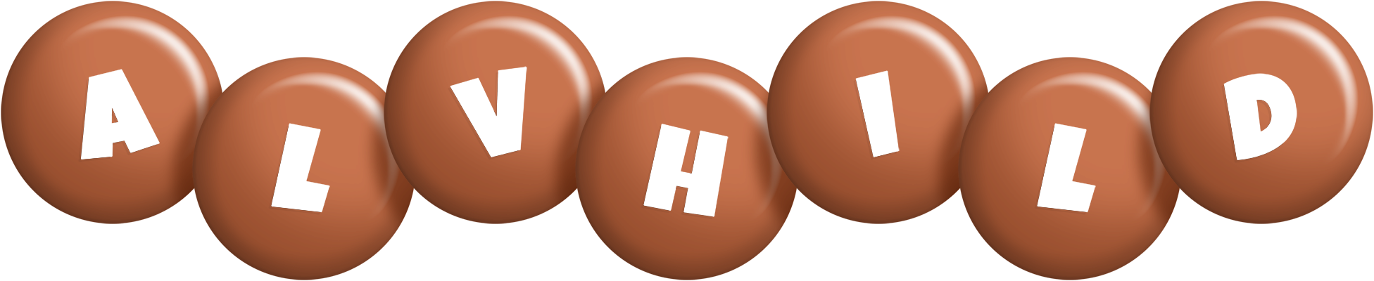 Alvhild candy-brown logo