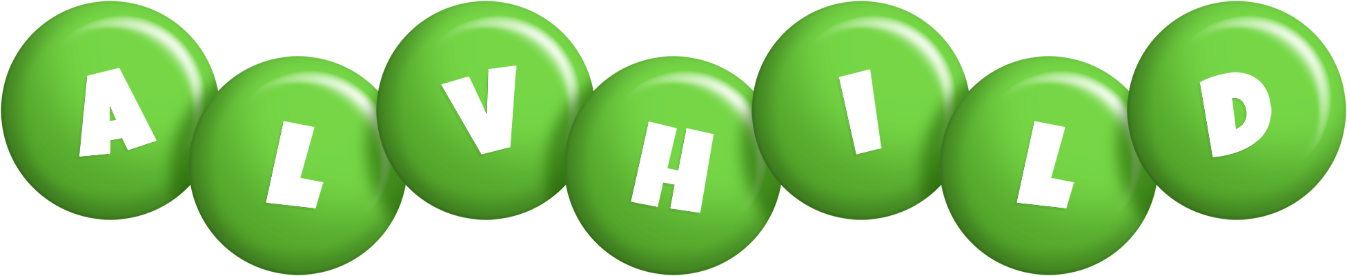Alvhild candy-green logo