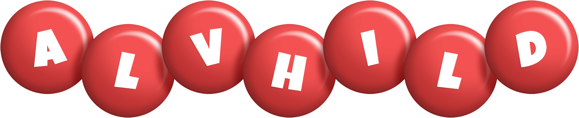 Alvhild candy-red logo