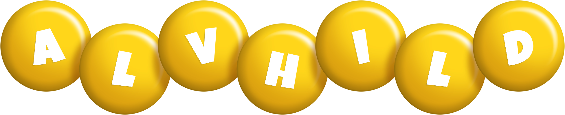 Alvhild candy-yellow logo