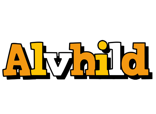 Alvhild cartoon logo