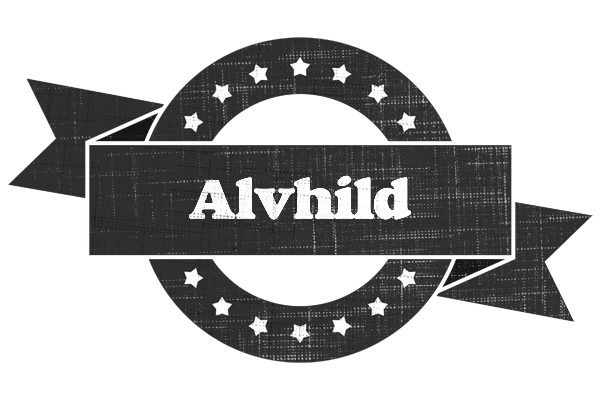 Alvhild grunge logo