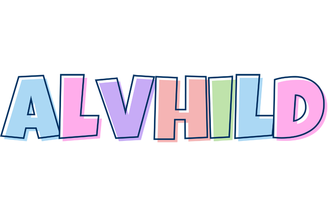 Alvhild pastel logo
