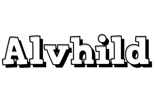 Alvhild snowing logo