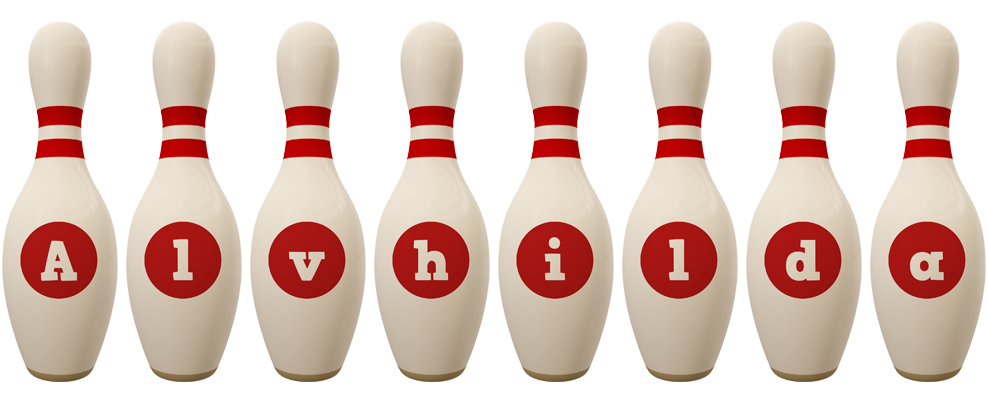 Alvhilda bowling-pin logo
