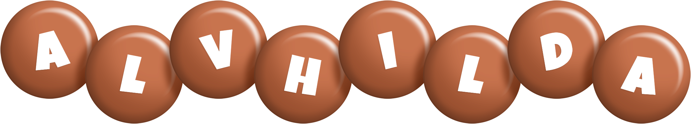 Alvhilda candy-brown logo