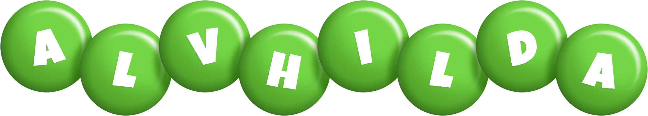 Alvhilda candy-green logo