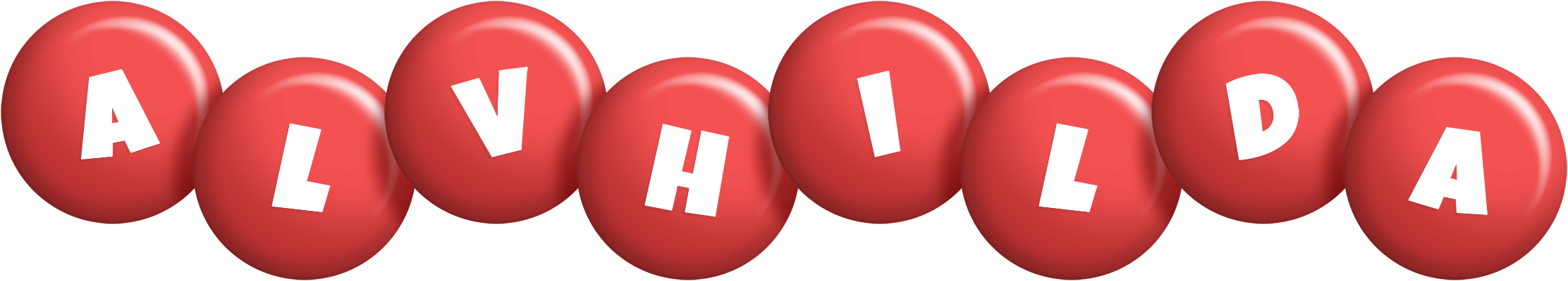 Alvhilda candy-red logo