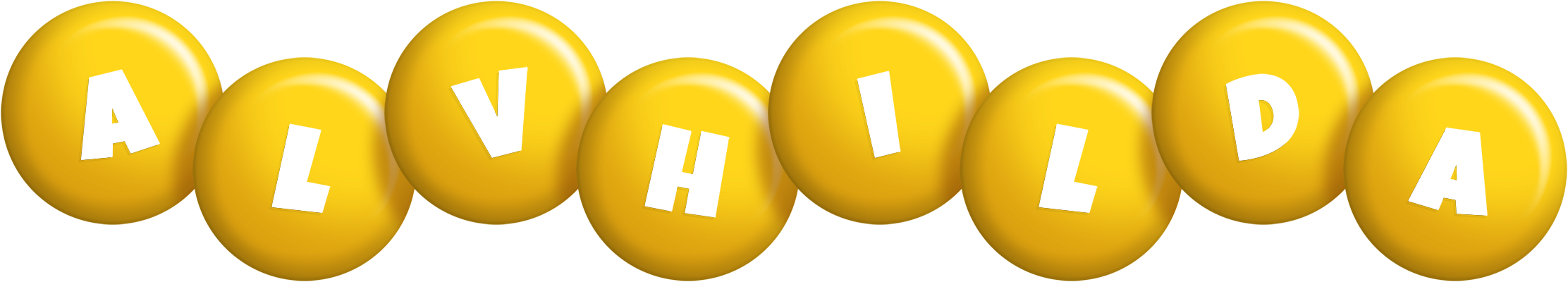 Alvhilda candy-yellow logo