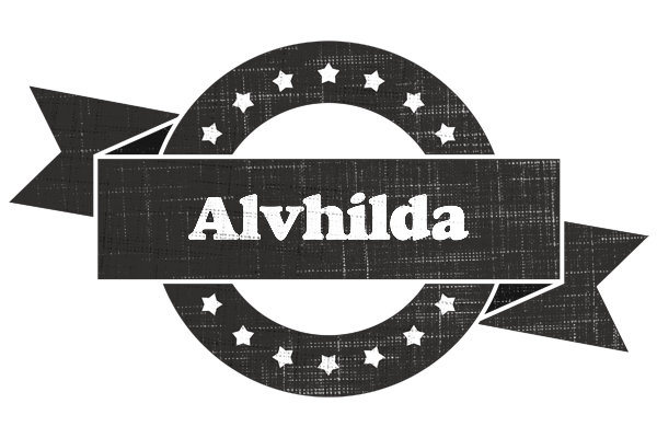Alvhilda grunge logo