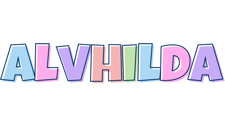 Alvhilda pastel logo