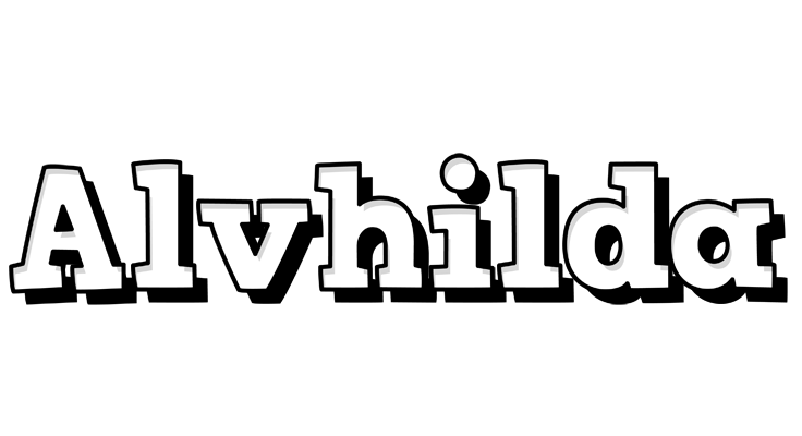 Alvhilda snowing logo