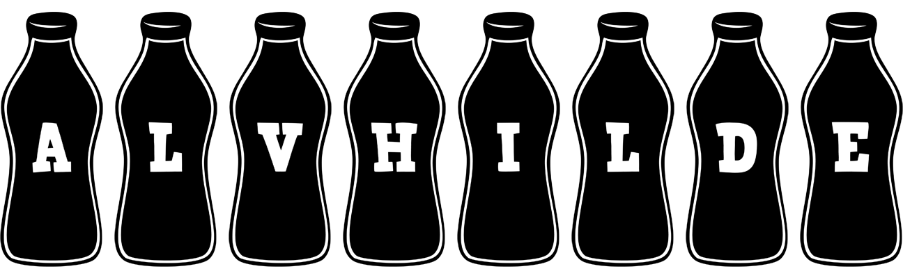 Alvhilde bottle logo