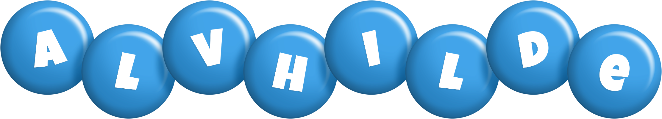 Alvhilde candy-blue logo