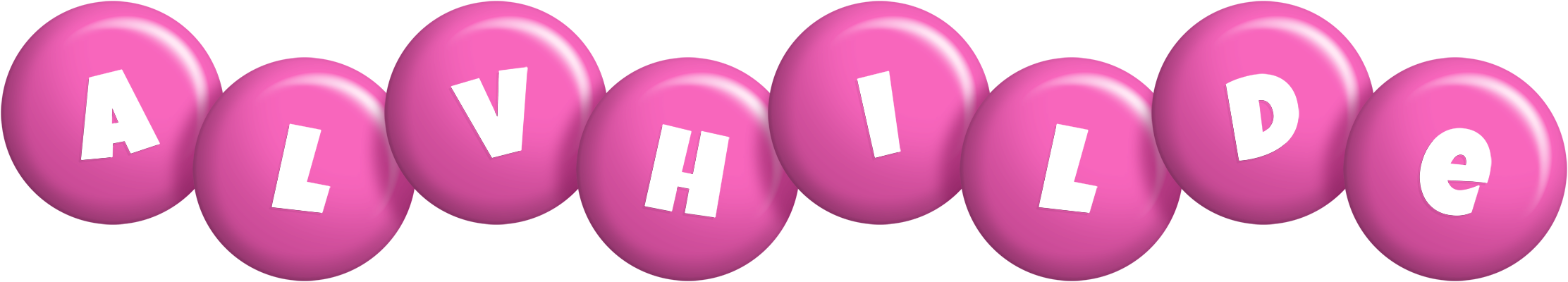 Alvhilde candy-pink logo