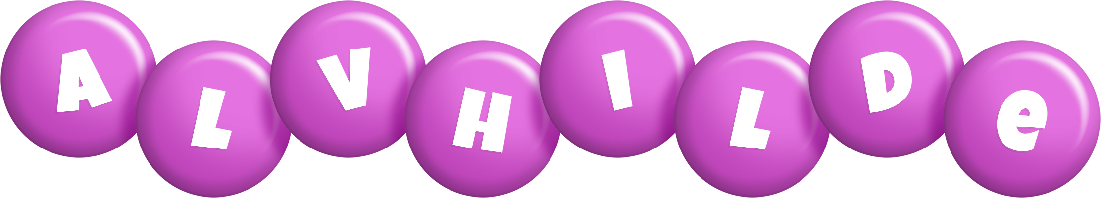 Alvhilde candy-purple logo