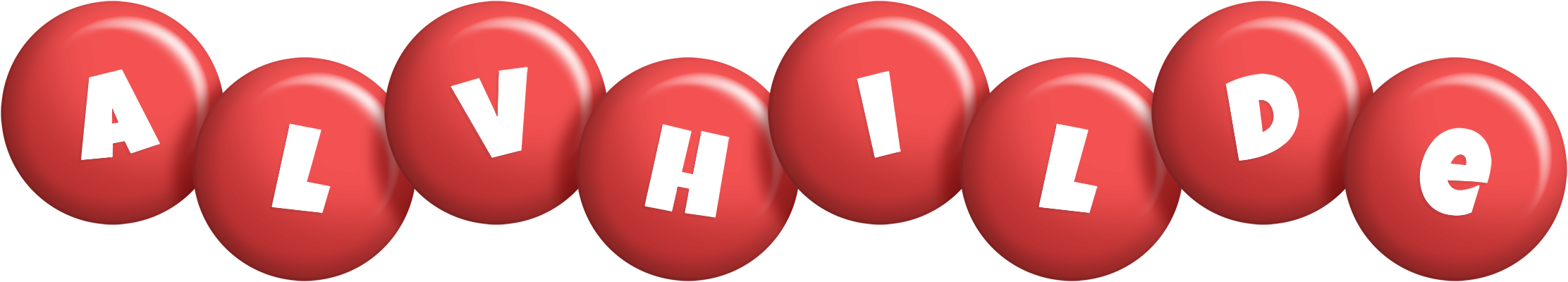 Alvhilde candy-red logo