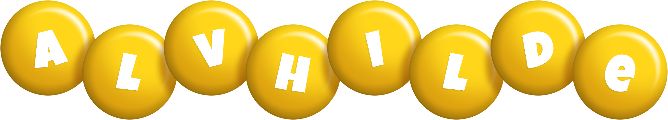 Alvhilde candy-yellow logo