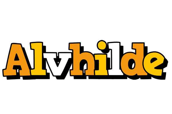 Alvhilde cartoon logo