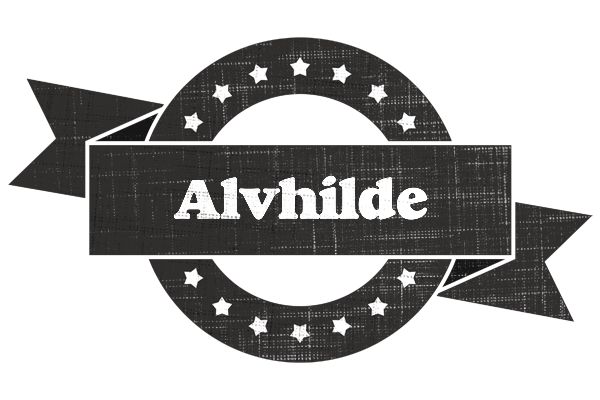 Alvhilde grunge logo