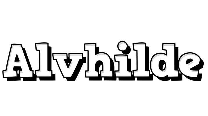 Alvhilde snowing logo