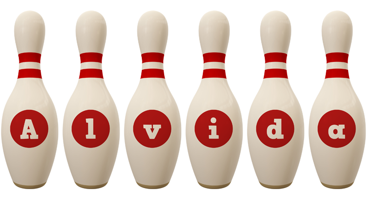 Alvida bowling-pin logo