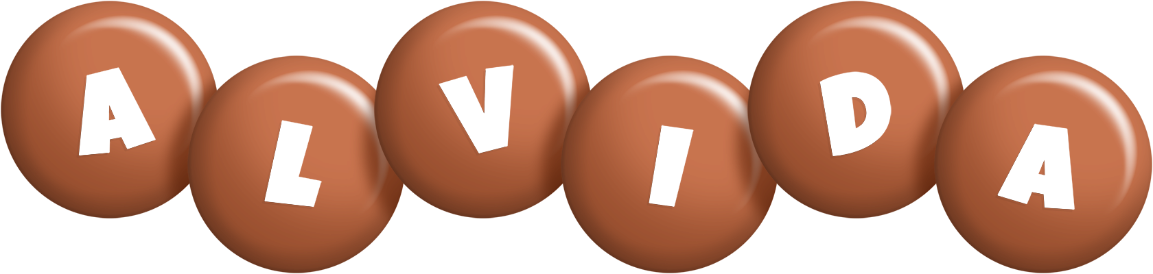 Alvida candy-brown logo