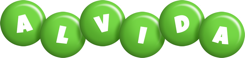 Alvida candy-green logo