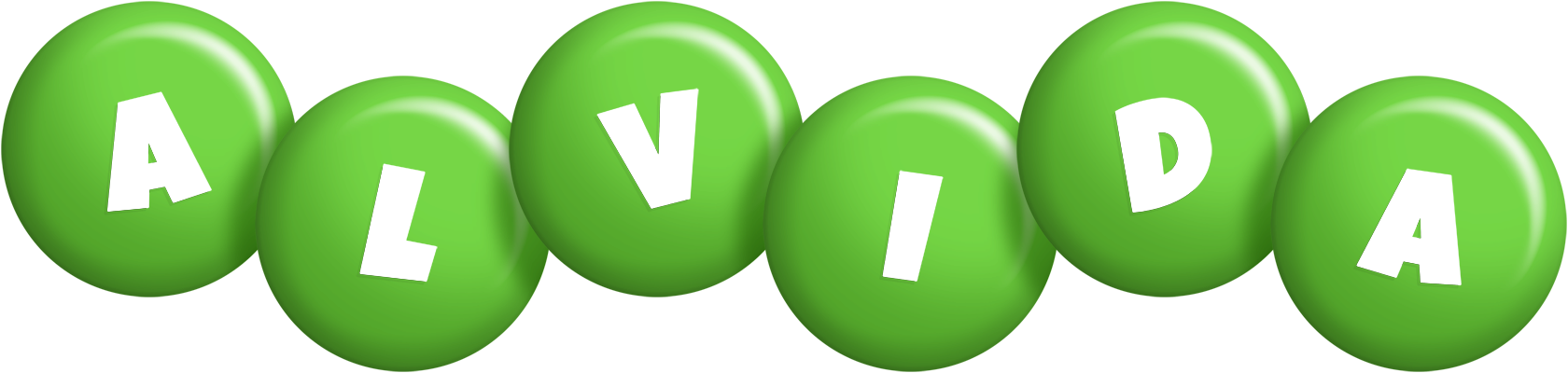 Alvida candy-green logo