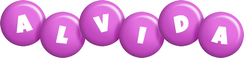 Alvida candy-purple logo