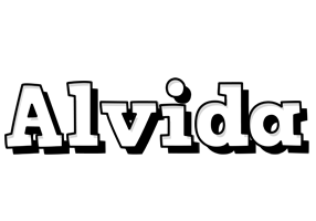 Alvida snowing logo
