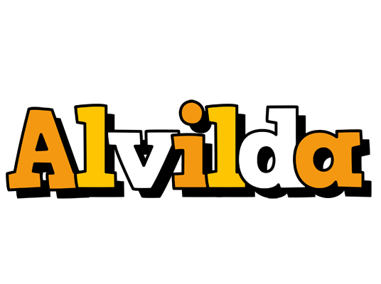 Alvilda cartoon logo