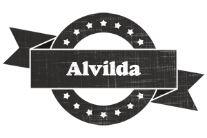 Alvilda grunge logo