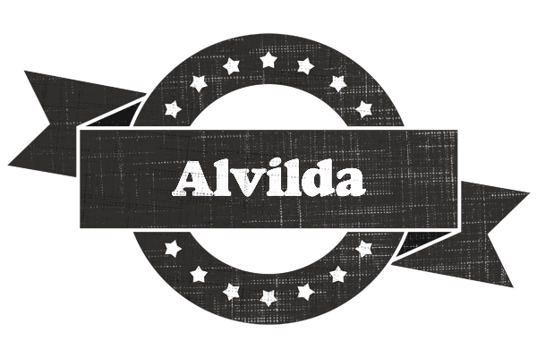 Alvilda grunge logo