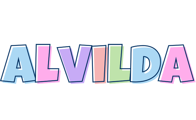 Alvilda pastel logo