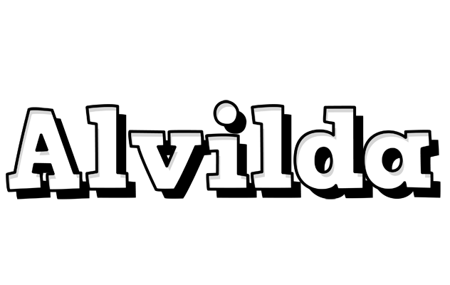 Alvilda snowing logo