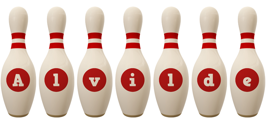 Alvilde bowling-pin logo