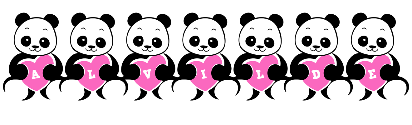 Alvilde love-panda logo