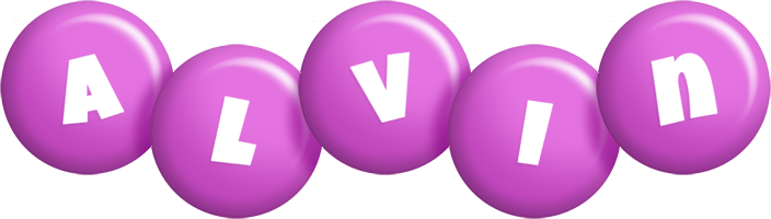 Alvin candy-purple logo