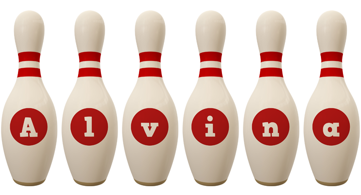 Alvina bowling-pin logo