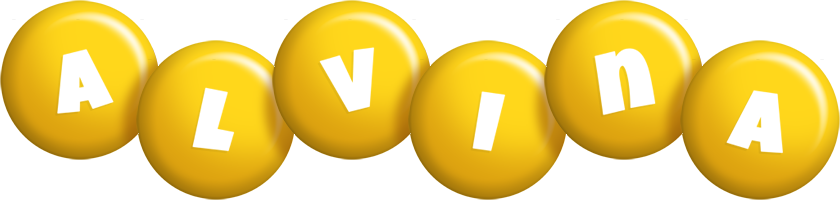 Alvina candy-yellow logo