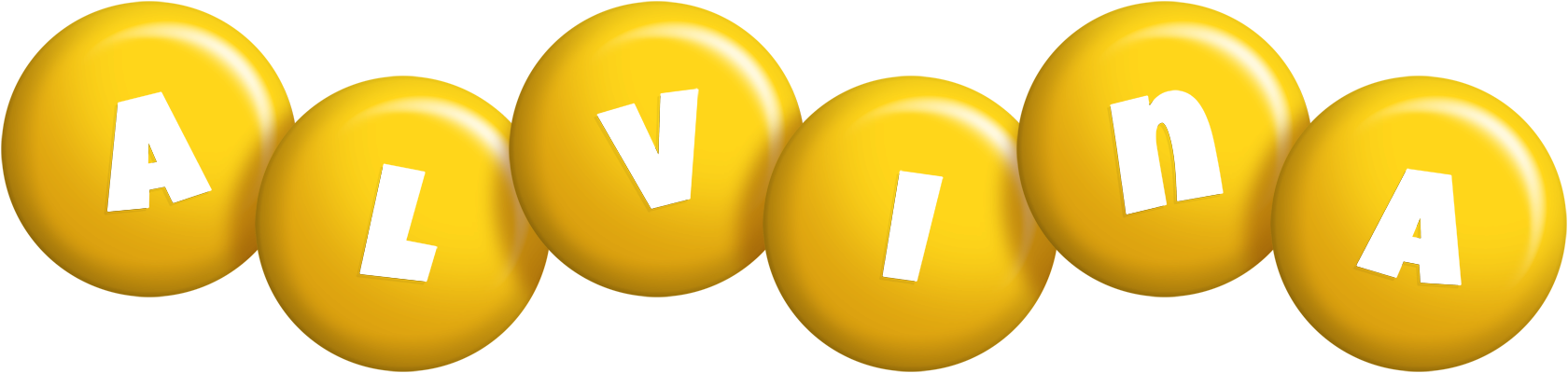 Alvina candy-yellow logo