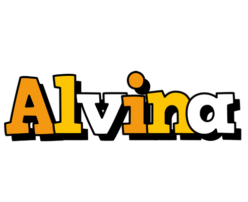 Alvina cartoon logo
