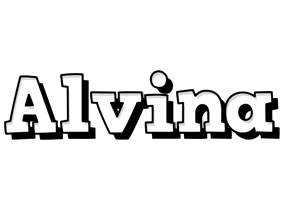 Alvina snowing logo